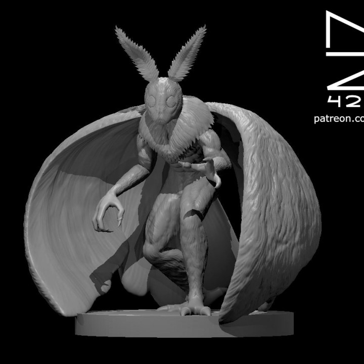 3D Printable The Mothman by Miguel Zavala