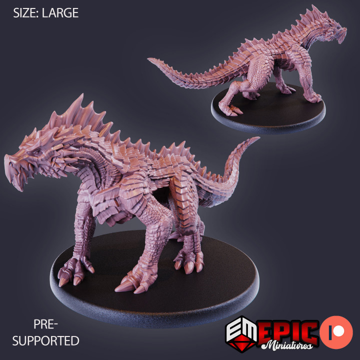 3D Printable Green Guard Drake Set / Legendary Dragon / Mountain