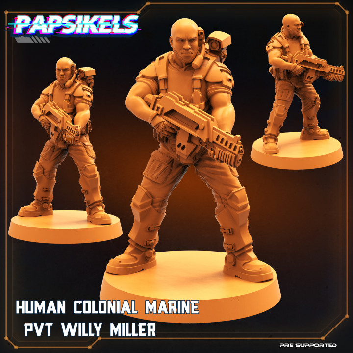 HUMAN COLONIAL MARINE PVT WILLY MILLER image