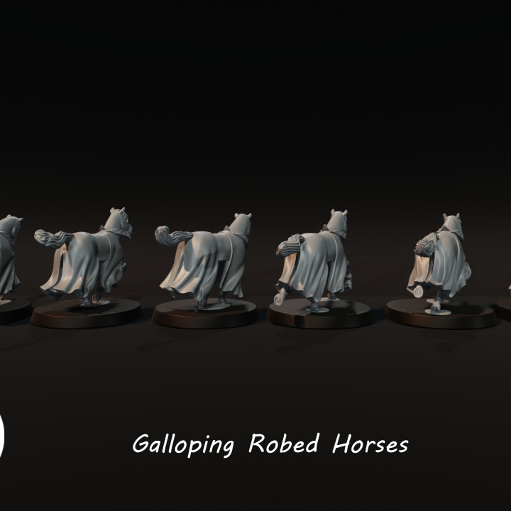 Galloping Robed Horses (Included in Tribes&patreon Welcome pack!) image