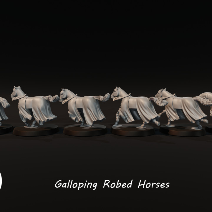 Galloping Robed Horses (Included in Tribes&patreon Welcome pack!) image