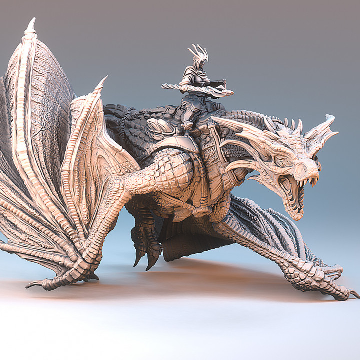3D Printable Dragon multi part kit by ketaminies
