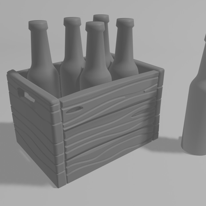 Wood Crate and Bottles image