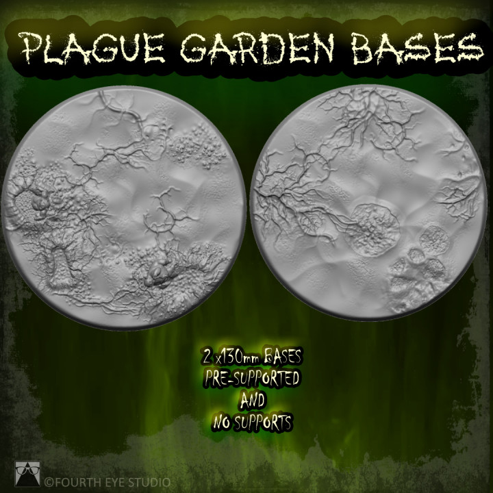 Plague Garden Bases - 130mm image