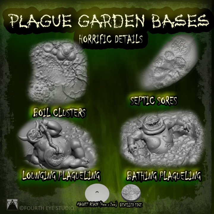 Plague Garden Bases - 130mm image