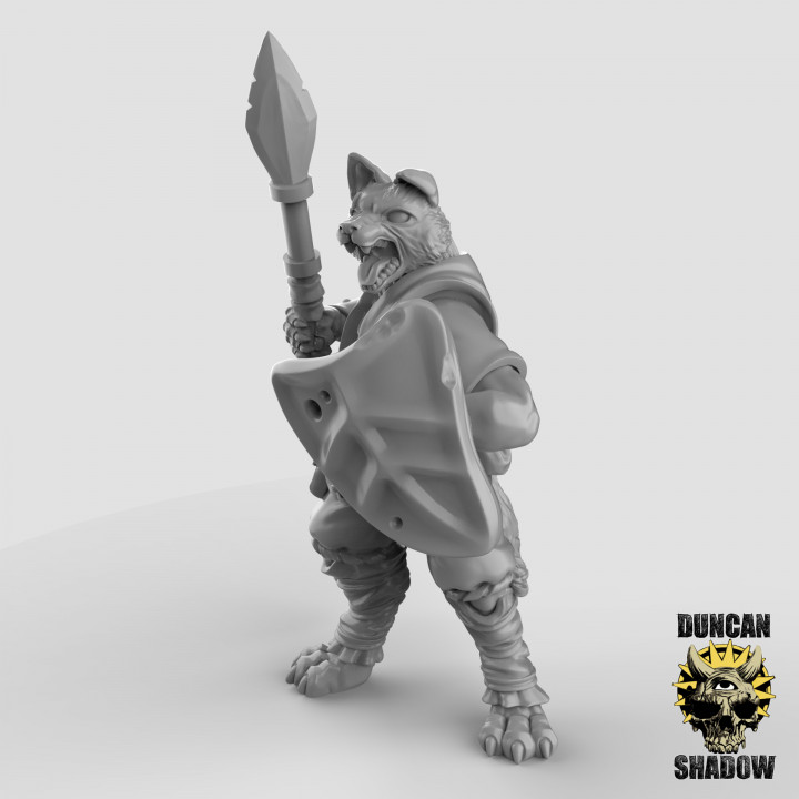 Fox Folk / Kitsune with spears (pre supported) image