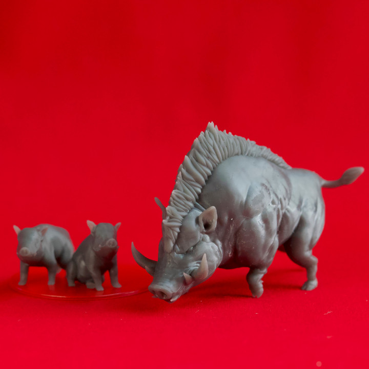 Giant Boar Bundle - Tabletop Miniatures (Pre-Supported) image