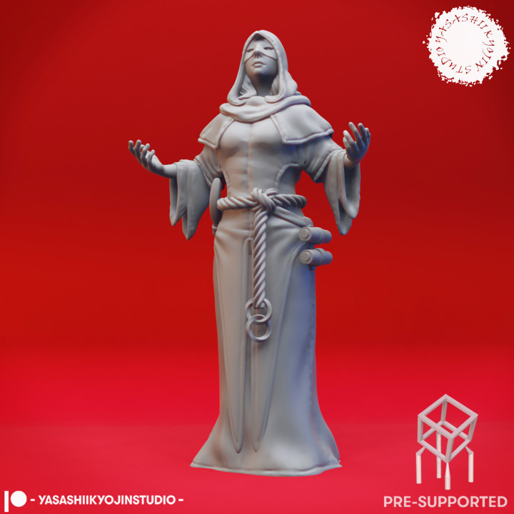 Worshipping Cultist - Tabletop Miniature (Pre-Supported) image