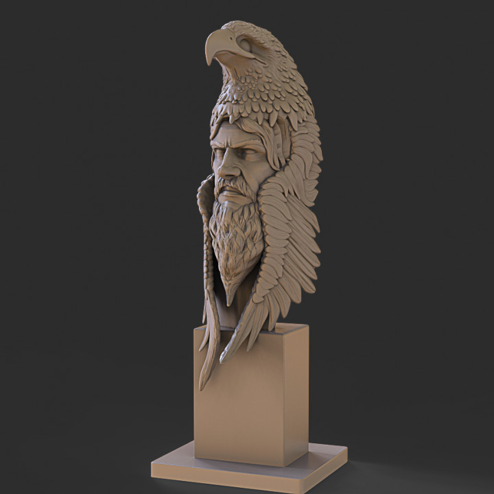 3D Printable Eagle Head Tabletop by 3DprintingRealms