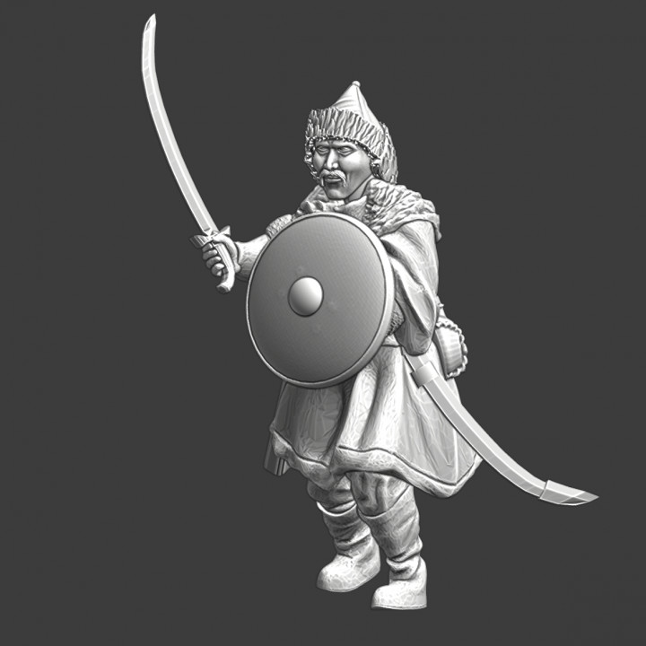 Medieval Mongolian swordsman image