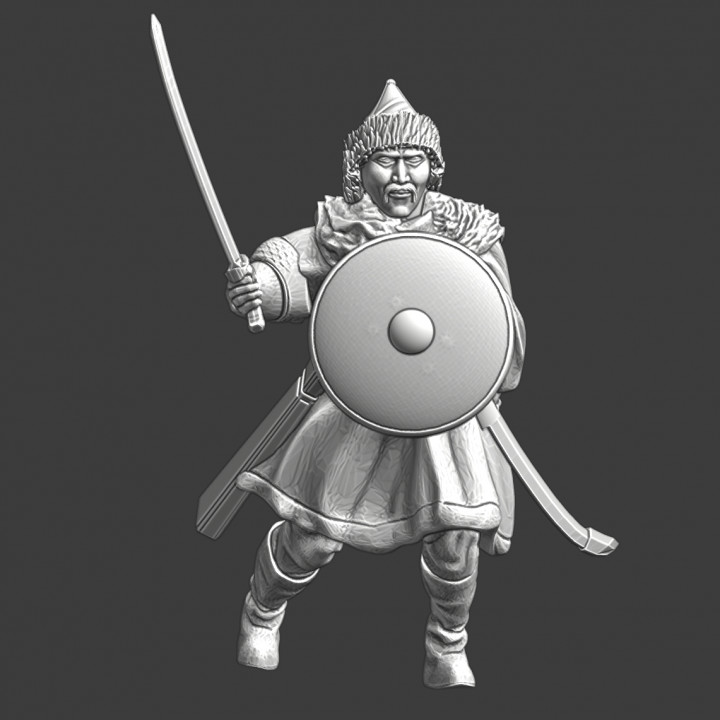 Medieval Mongolian swordsman image