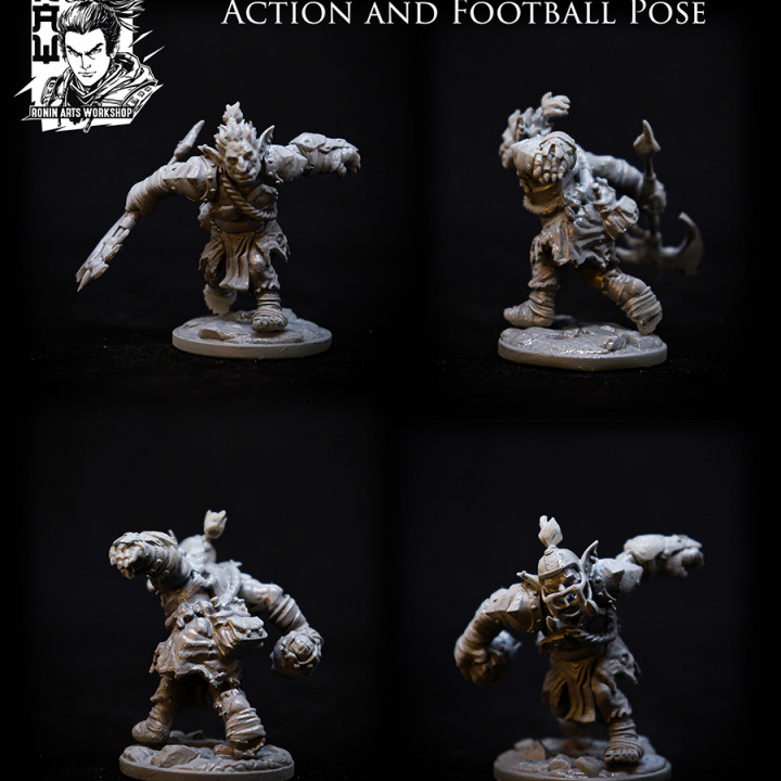 Dhozo - Goblin Berserker in Action and Football Pose image