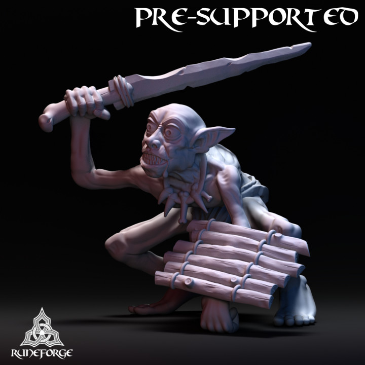 Cave Goblin - Half Spear and Shield - Attacking image