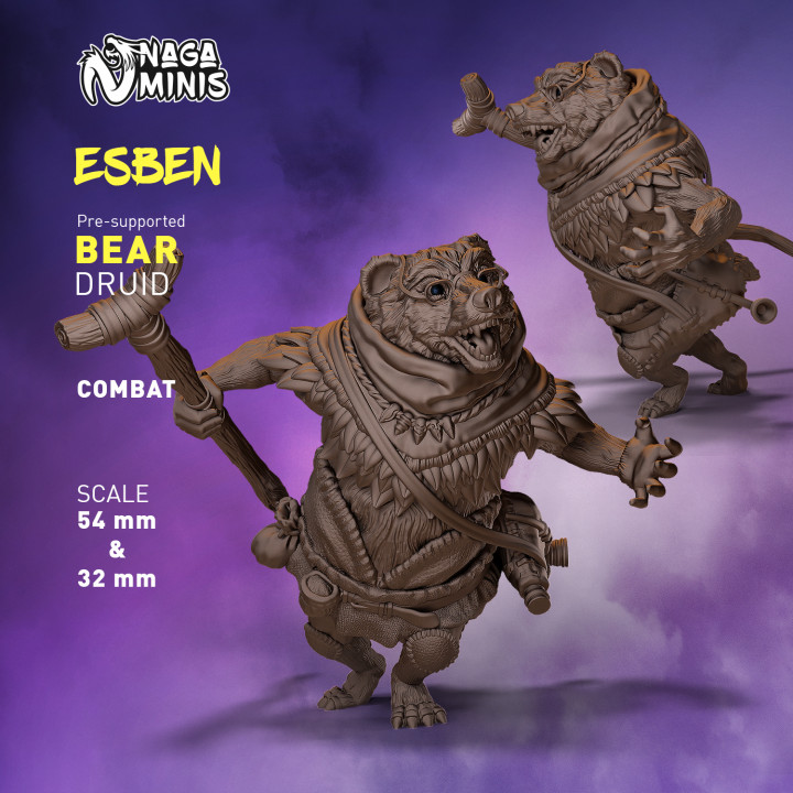(Pre-supported) Bear Folk Druid image
