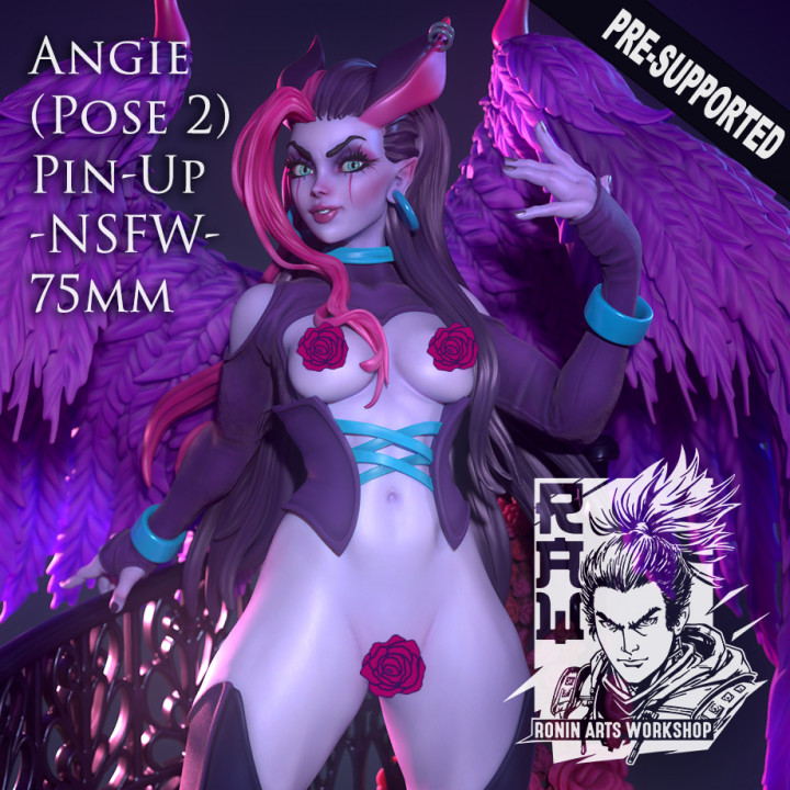 Angie Pin Up (Pose 2) 75mm -NSFW- Pre-Supported image