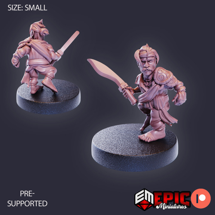 Gnome Pirate Dagger / Halfling Captain / Sea Warrior / Male Quartermaster image