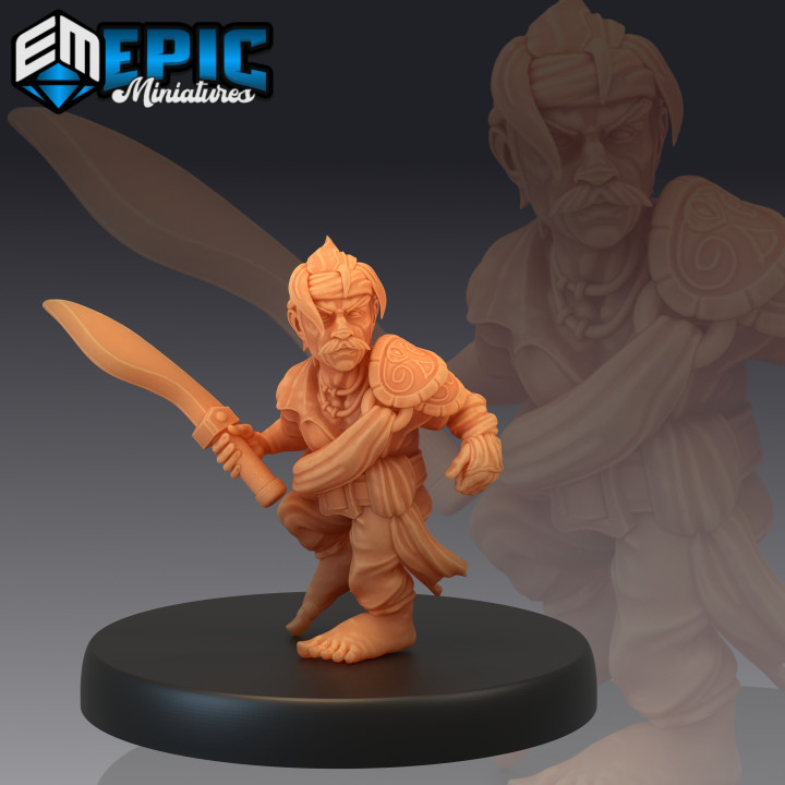 Gnome Pirate Dagger / Halfling Captain / Sea Warrior / Male Quartermaster image