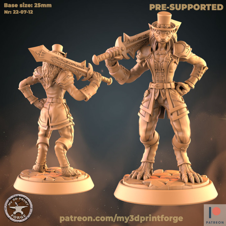 Werewolf Female with Sword Two models image