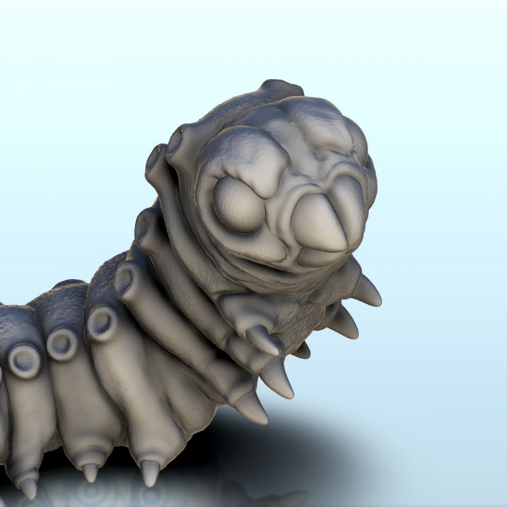 Caterpillar (+ pre-supported version) (1) - Darkness Chaos Medieval Zombie Fantasy Monster image