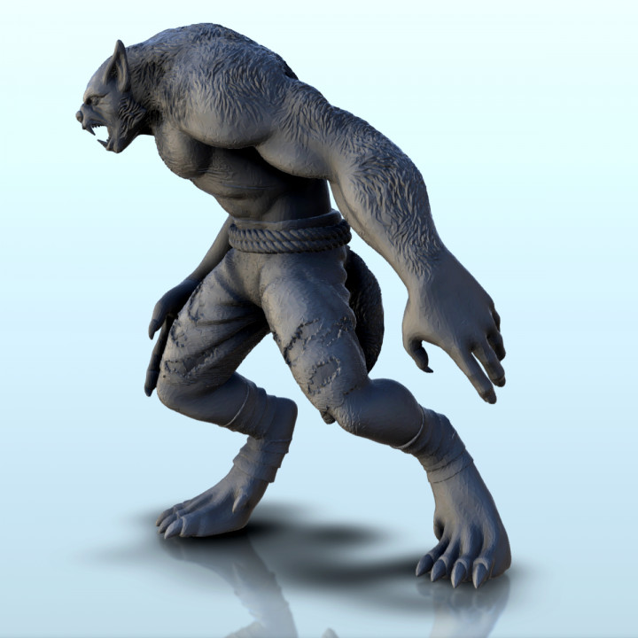 Werewolf (+ pre-supported version) (4) - Darkness Chaos Medieval Zombie Fantasy Monster image