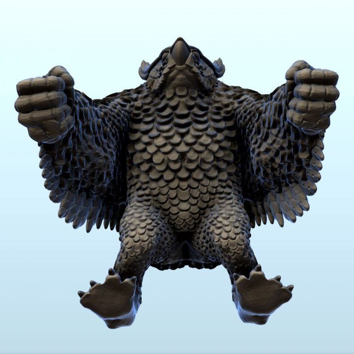Giant wild owl (+ pre-supported version) (9) - Darkness Chaos Medieval Zombie Fantasy Monster image
