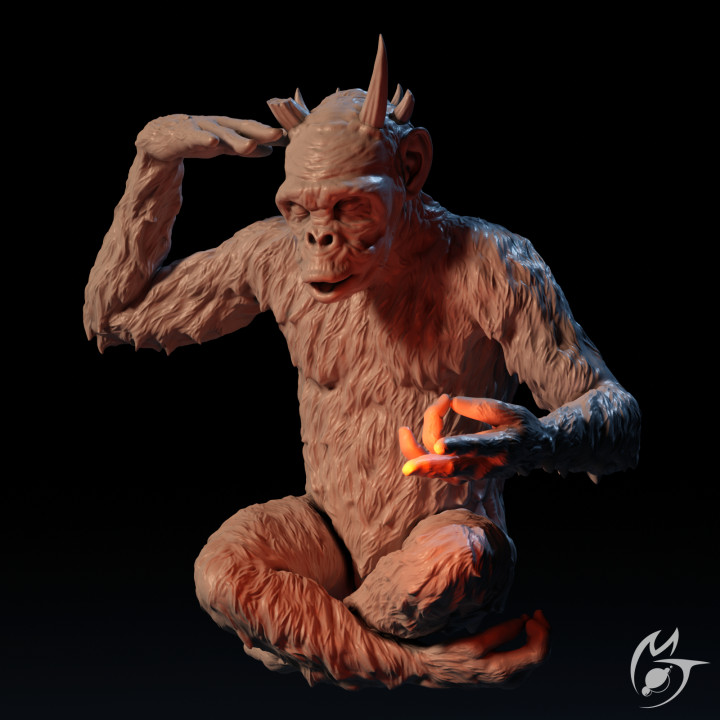 Orange, the Psy Ape - a Telekinetic Monkey image
