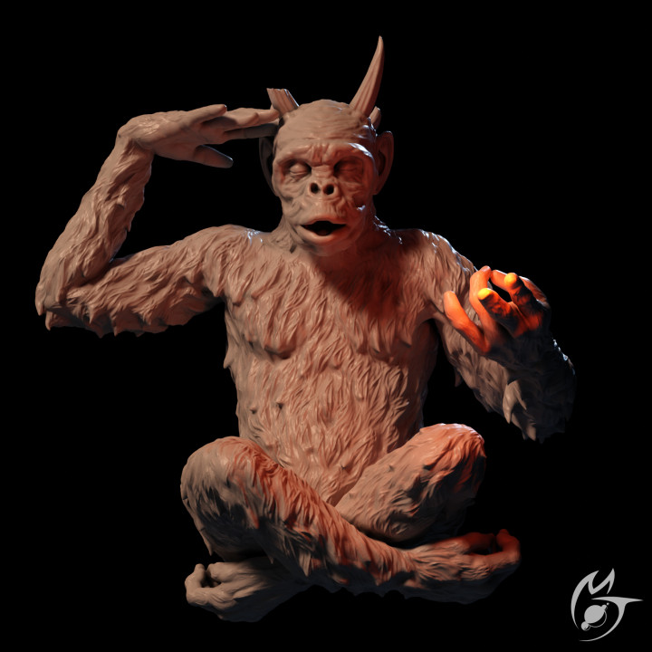 Orange, the Psy Ape - a Telekinetic Monkey image