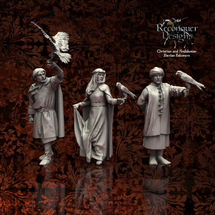 15mm Medieval Falconers image