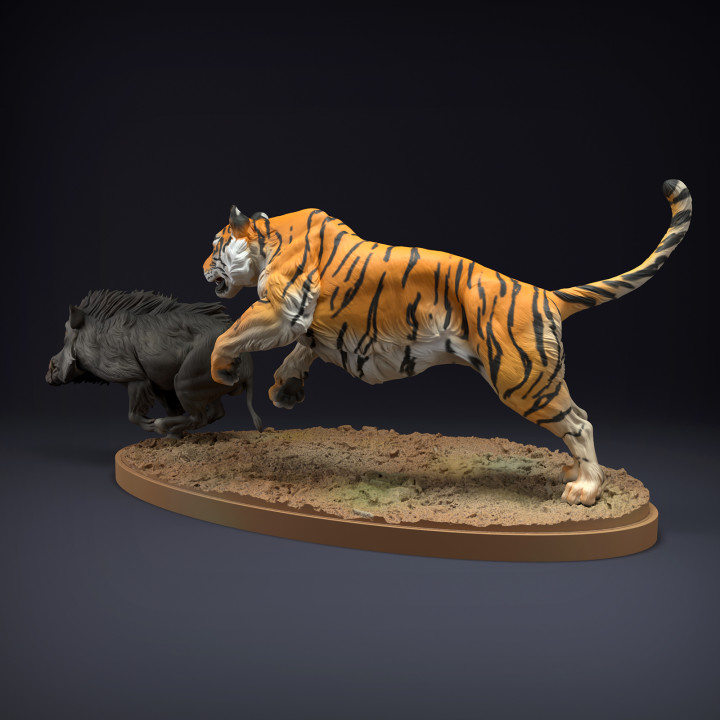 Bengal Tiger and Indian Boar Hunt image