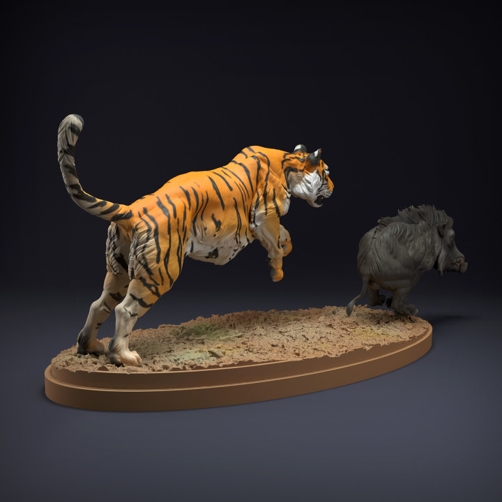 Bengal Tiger and Indian Boar Hunt image