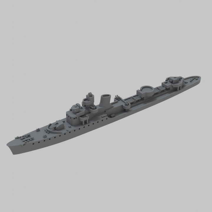 3D Printable Regia Marina Oriani class destroyer by Lee McColl