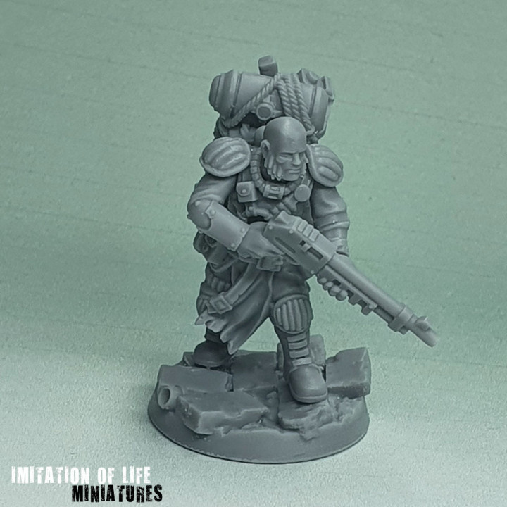 Gruff the Mercenary - Modular Post Apocalyptic 30mm Miniature image