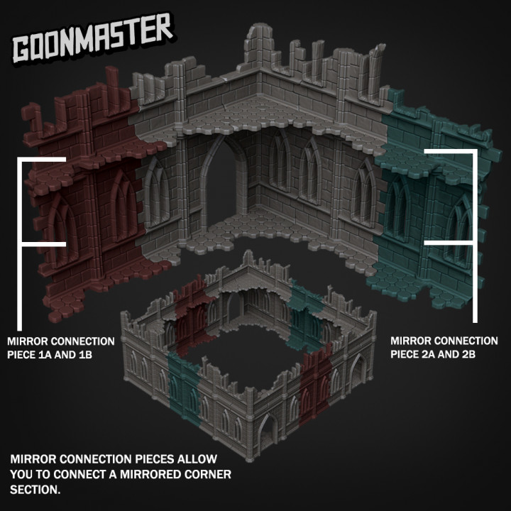 Modular Gothic Ruins Scatter Terrain Set image