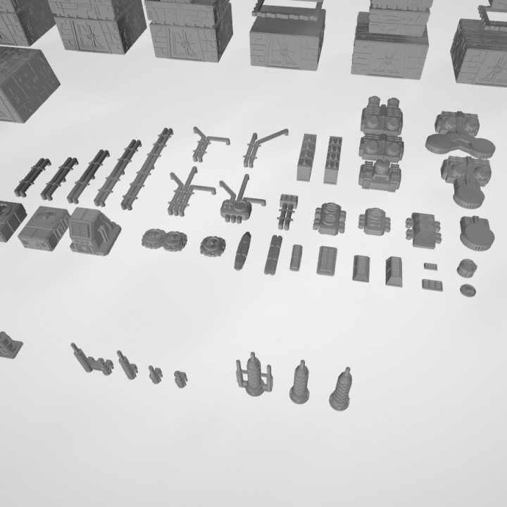 7000 Wargaming Modular SciFi City System image