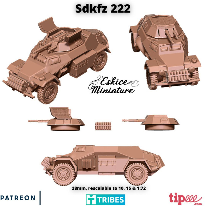 Sdkfz 222 scout car - 28mm