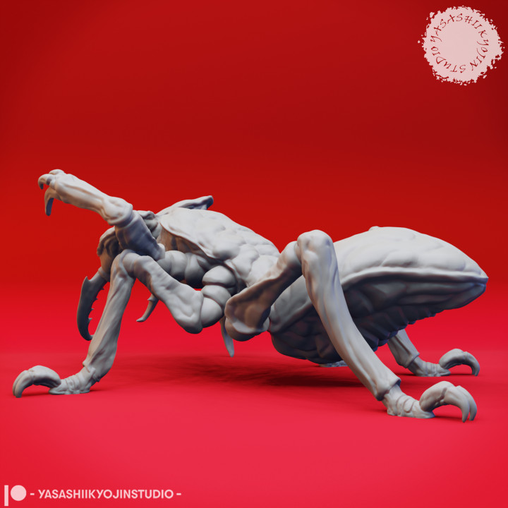 Crawling Ankheg - Tabletop Miniature (Pre-Supported) image