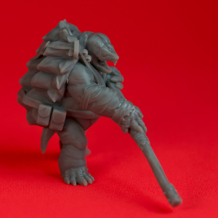 Bo Staff Tortle - Tabletop Miniatures (Pre-Supported) image