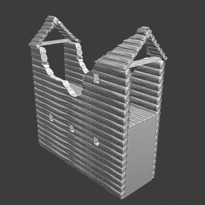 Medieval Russian fortress destroyed wall - modular system image