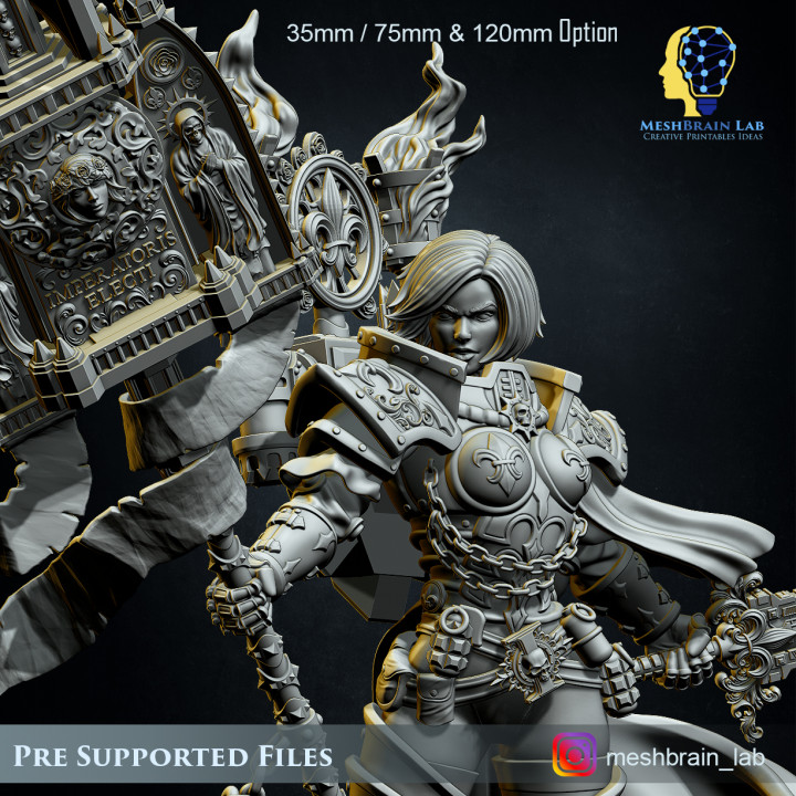 Battle Sister Superior 35mm/ 75mm & 120mm- Collector's edition image
