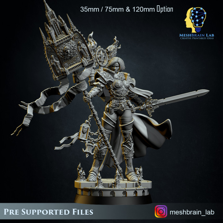 Battle Sister Superior 35mm/ 75mm & 120mm- Collector's edition image