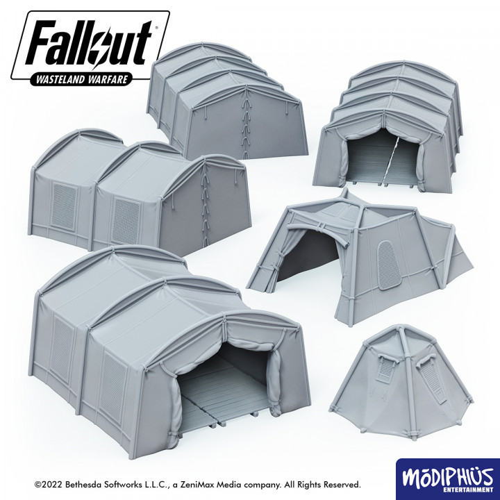 Fallout: Wasteland Warfare - Print at Home - Brotherhood of Steel Encampment image