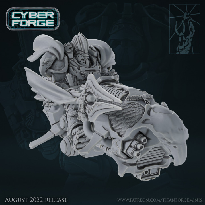 Cyber Forge B Team Allarus Custodian Hero on Jetbike