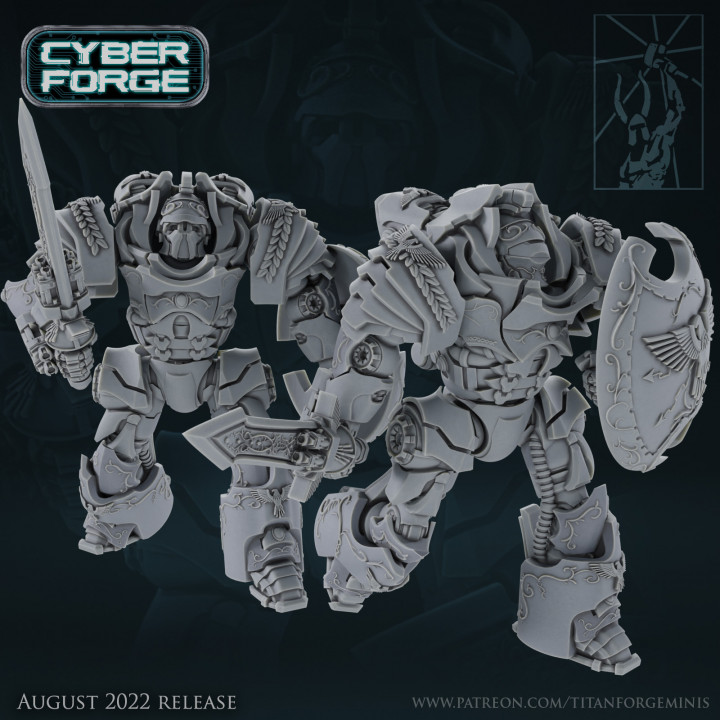 Cyber Forge B Team Custodes Dreadnought Sword n Shield