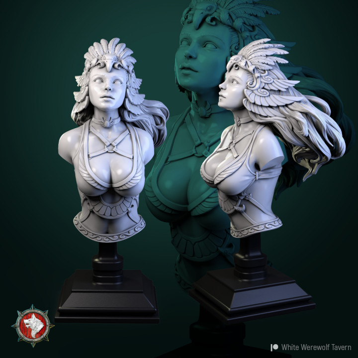 Dark Angel bust pre-supported