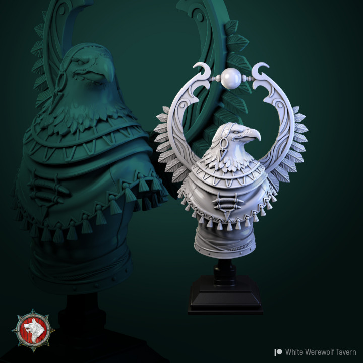 Ayalau the aarakocra priestess bust pre-supported