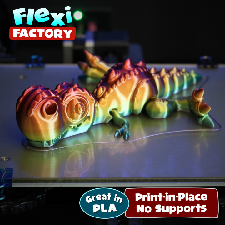 Cute Flexi Print-in-Place T-Rex Dinosaur image