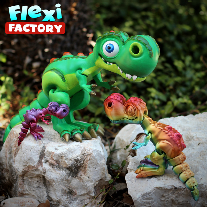 Cute Flexi Print-in-Place T-Rex Dinosaur image