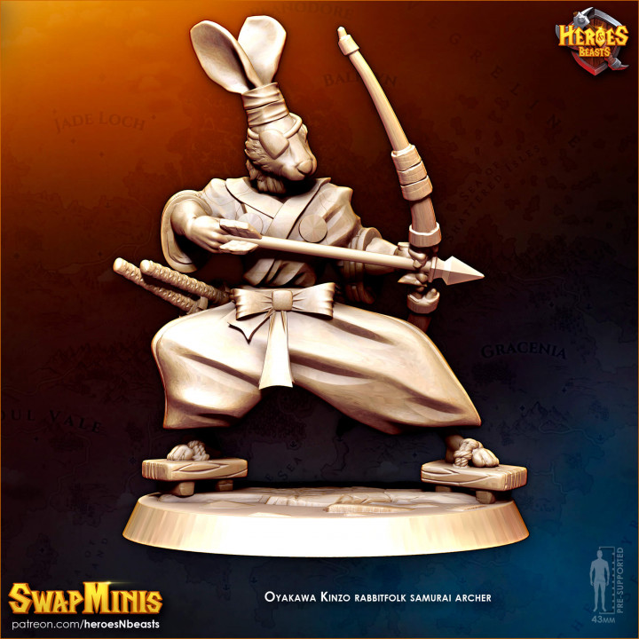 rabbit samurai archer classic image