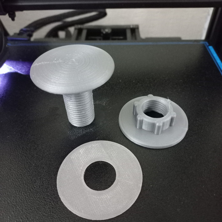 3D Printable Kitchen counter hole cover by Pablo