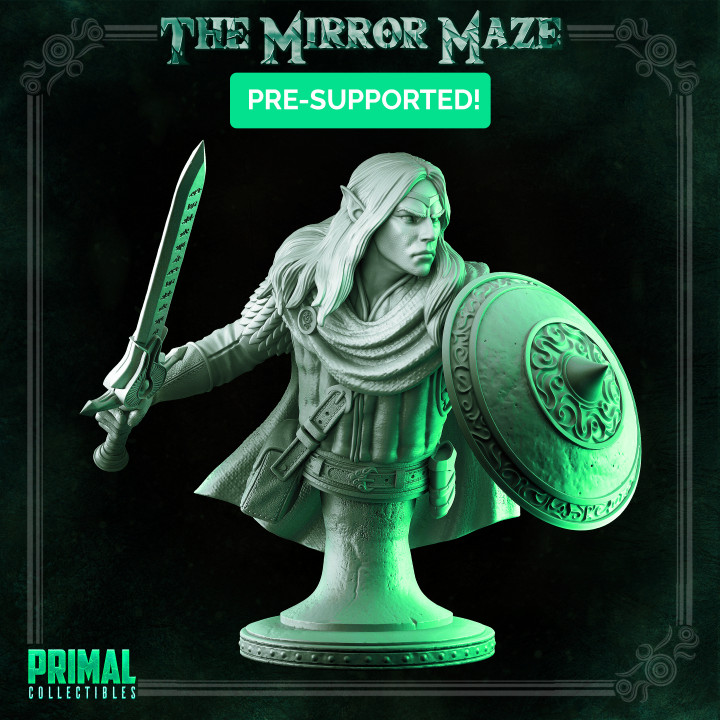 Elf - Athos - Bust - THE MIRROR MAZE - MASTERS OF DUNGEONS QUEST image
